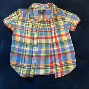 Ralph Lauren Plaid Button Up Shirt for Toddler Boy